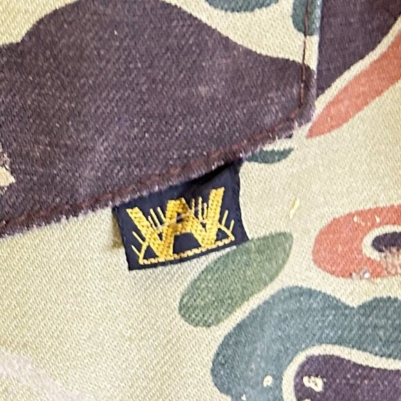 Vtg Duck Camo Canvas Coveralls Sz L Distressed One Piece Utility‎ Grunge Hunting - Picture 7 of 14